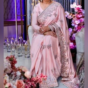 Light Pink Saree (With pleats)